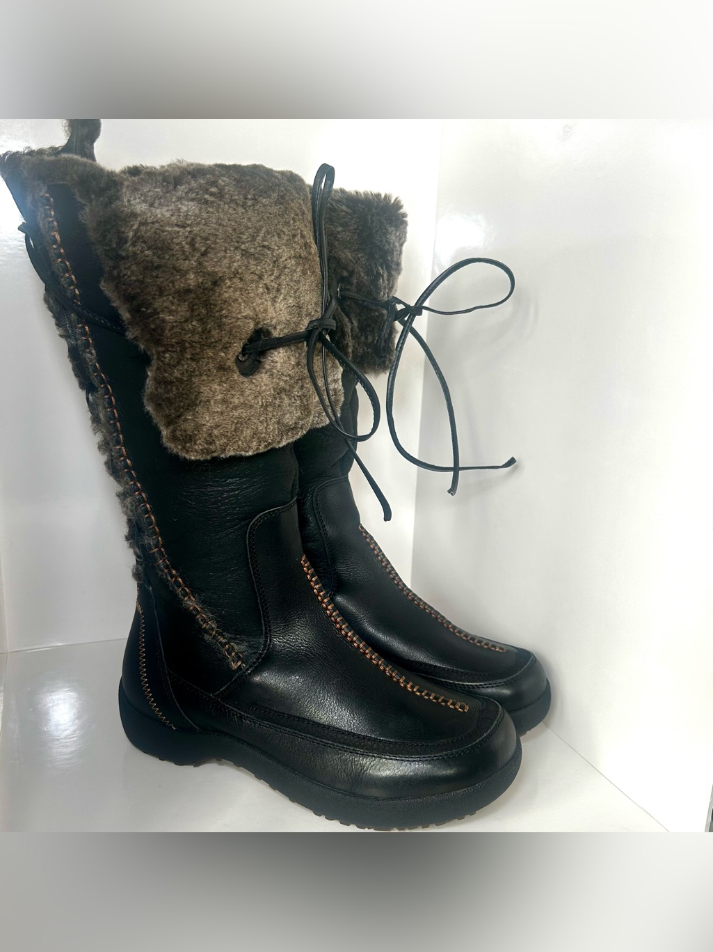 Women’s Blondo Canada 100% Wool Lined Leather Winter Boots, Nwt, Size 9w